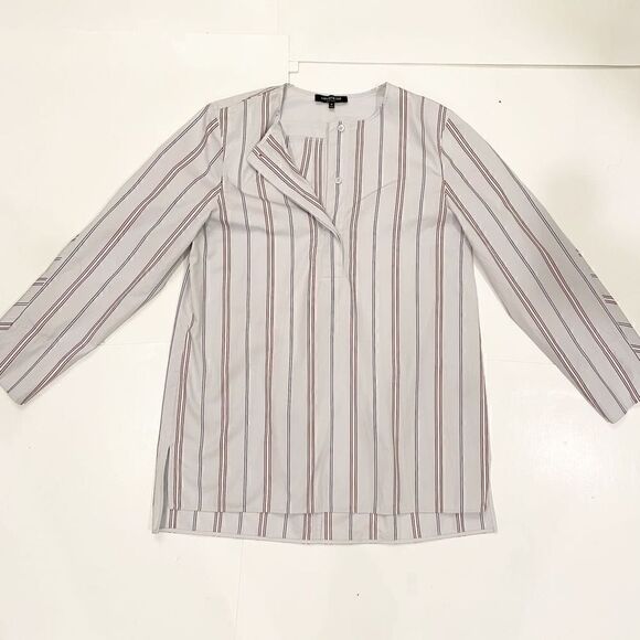 Lafayette 148 Blouse Tunic Stripe 100% Cotton Lagonlook - Picture 3 of 5